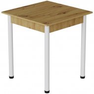 Стіл кухонний Ferrum-decor Агата 75x80x80 Білий ДСП Дуб Артизан 16мм (FRD-105675)