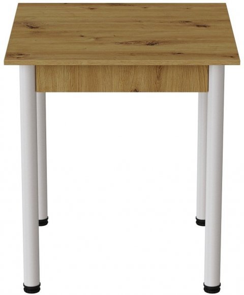 Стіл кухонний Ferrum-decor Агата 75x80x80 Білий ДСП Дуб Артизан 16мм (FRD-105675)