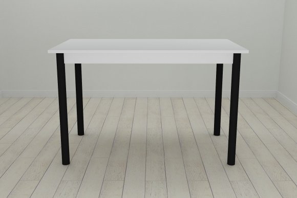 Стіл кухонний Ferrum-decor Беніта 75x120x70 Чорний ДСП Біле 16мм (FRD-106281)
