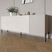 Комод у вітальню на чорних металевих ніжках LION Грей 204x38x76,5 см Бетон Style/Кашемір (LION-042627) Комод у вітальню на чорних металевих ніжках LION Грей 204x38x76,5 см Бетон Style/Кашемір (LION-042627)
