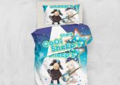 Комплект постільної білизни 3D Micro Satin Sheeps Mavi 160x220 см
