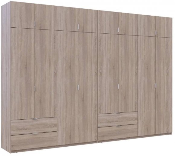 Шафа для одягу Doros Лукас Дуб сонома 4+4 ДСП 340х50х240 DRS-011711 (42005139) Шафа для одягу Doros Лукас Дуб сонома 4+4 ДСП 340х50х240 DRS-011711 (42005139)