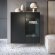 Вітрина Perfect Home Гармоні / Harmony 2-дверна з золотими ніжками WT97 Чорний/чорний мармур роял (PFH-091186) Вітрина Perfect Home Гармоні / Harmony 2-дверна з золотими ніжками WT97 Чорний/чорний мармур роял (PFH-091186)
