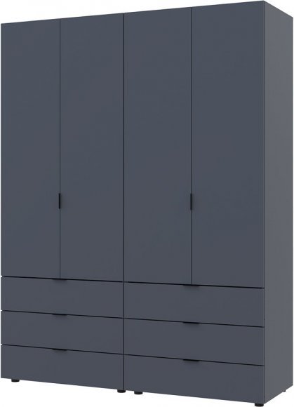 Комплект шаф для одягу Doros Гелар (2 шт.) 155х49,5х203,4 см Графіт (DRS-011117) Комплект шаф для одягу Doros Гелар (2 шт.) 155х49,5х203,4 см Графіт (DRS-011117)