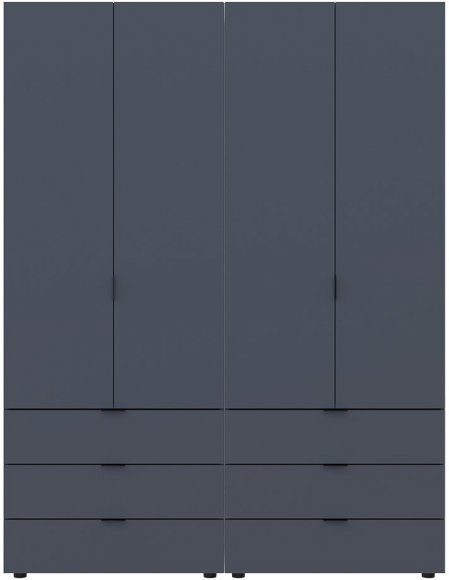 Комплект шаф для одягу Doros Гелар (2 шт.) 155х49,5х203,4 см Графіт (DRS-011117) Комплект шаф для одягу Doros Гелар (2 шт.) 155х49,5х203,4 см Графіт (DRS-011117)