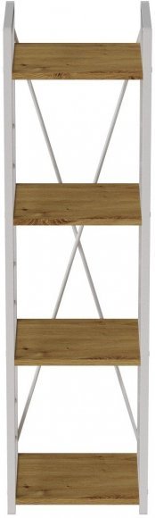 Етажерка 4/34 Ferrum-decor Серії Конект 120x34x28 білий ДСП Дуб Артизан 16мм (FRD-104279)
