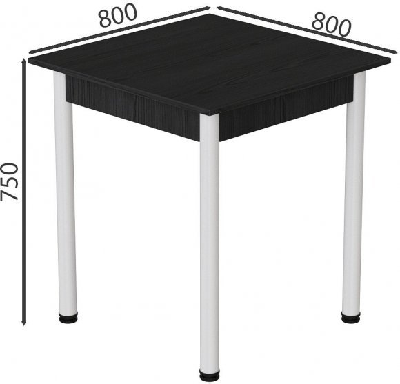 Стіл кухонний Ferrum-decor Агата 75x80x80 Білий ДСП Сосна Кембра 16мм (FRD-105676)