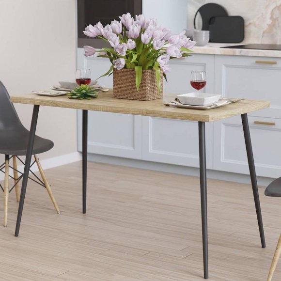 Кухонний стіл Марсель 30 Ferrum-decor 75x120x70 Чорний метал ДСП Дуб Сонома 32 мм (FRD-106690) Кухонний стіл Марсель 30 Ferrum-decor 75x120x70 Чорний метал ДСП Дуб Сонома 32 мм (FRD-106690)