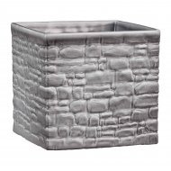 Кашпо для квітів Stone Look кераміка 13" бетонний куб 63419 Кашпо для квітів Stone Look кераміка 13" бетонний куб 63419