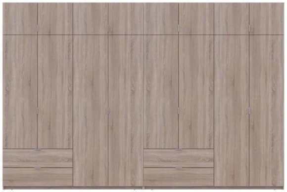 Шафа для одягу Doros Лукас Дуб сонома 4+4 ДСП 360х50х240 DRS-011712 (42005143) Шафа для одягу Doros Лукас Дуб сонома 4+4 ДСП 360х50х240 DRS-011712 (42005143)