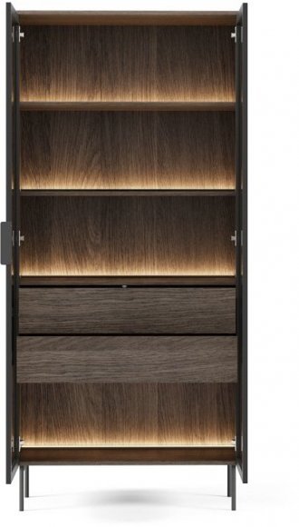 Вітрина висока з підсвіткою Perfect Home Лумі / Lumi 2D2S/91 2-дверна з 2 шухлядами Дуб дунін (PFH-091381) Вітрина висока з підсвіткою Perfect Home Лумі / Lumi 2D2S/91 2-дверна з 2 шухлядами Дуб дунін (PFH-091381)