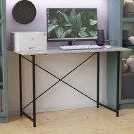Стіл письмовий Line Лайт Ferrum-decor 750x1000x600 Чорний метал ДСП Бетон 16 мм (FRD-104849)