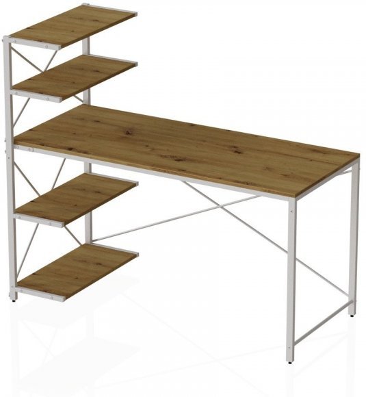 Комп'ютерний стіл Ferrum-decor Джек 75x140x70 Білий ДСП Артизан (FRD-105410)
