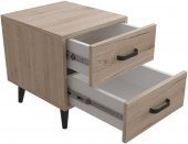 Тумба Віва 2 на конусних ніжках Ferrum-decor 41x35x40 Чорний метал ДСП Дуб Сан-Марино 16 мм (FRD-106814) Тумба Віва 2 на конусних ніжках Ferrum-decor 41x35x40 Чорний метал ДСП Дуб Сан-Марино 16 мм (FRD-106814)