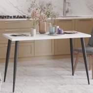 Кухонний стіл Марсель 30 Ferrum-decor 75x120x70 Чорний метал ДСП Білий 32 мм (FRD-106693) Кухонний стіл Марсель 30 Ferrum-decor 75x120x70 Чорний метал ДСП Білий 32 мм (FRD-106693)