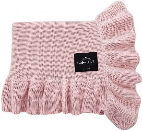 Плед Classic з рюшами 90x100 см Powder Pink lullalove-1496