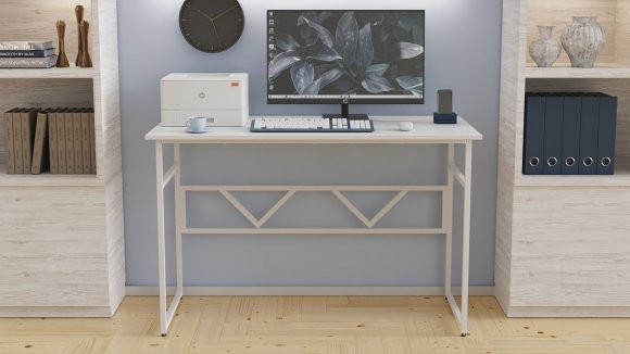 Письмовий стіл Ferrum-decor Раян 75x100x60 білий ДСП Біле 16мм (FRD-101121)