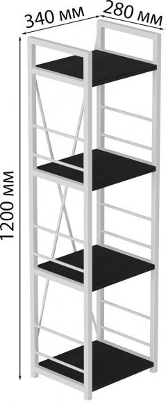 Етажерка 4/34 Ferrum-decor Серії Конект 120x34x28 білий ДСП Сосна Кембра 16мм (FRD-104282) Етажерка 4/34 Ferrum-decor Серії Конект 120x34x28 білий ДСП Сосна Кембра 16мм (FRD-104282)