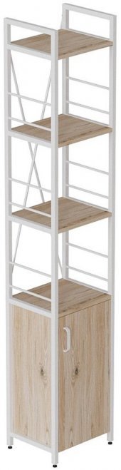Етажерка 4/34 Ferrum-decor Серії Конект із тумбою 179x34x28 Білий ДСП Сан-Марино (FRD-104471)