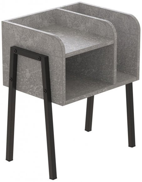 Тумба модульна Ferrum-decor Амелі 540x450x320 метал Чорний ДСП Бетон 16 мм (FRD-103010)