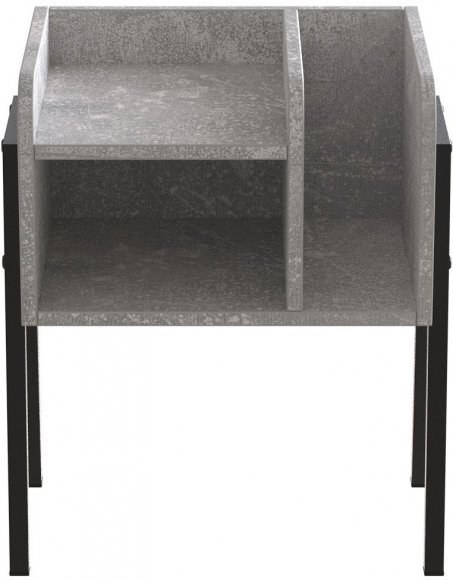 Тумба модульна Ferrum-decor Амелі 540x450x320 метал Чорний ДСП Бетон 16 мм (FRD-103010)