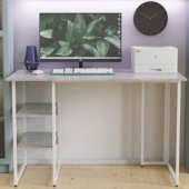 Стіл письмовий Кевін Ferrum-decor 75x140x70 Білий метал ДСП Бетон 16 мм (FRD-106574) Стіл письмовий Кевін Ferrum-decor 75x140x70 Білий метал ДСП Бетон 16 мм (FRD-106574)