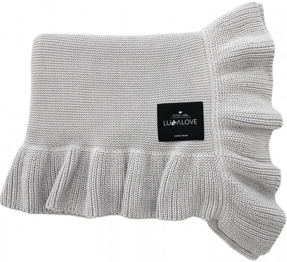 Плед Classic з рюшами 90x100 см Glamorous Grey lullalove-1472