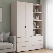 Шафа для одягу Doros Гелар Кашемір 2ДСП з пеналом 137.5х49.5х203.4 (DRS-011914)