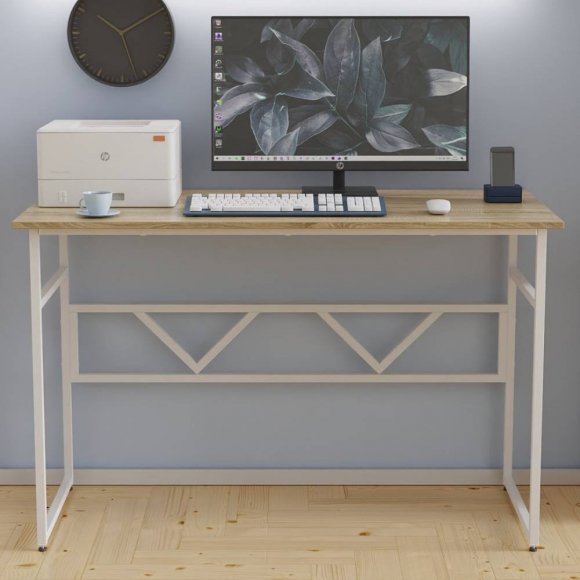Письмовий стіл Ferrum-decor Райан 75x100x60 білий ДСП Дуб Сонома 16мм (FRD-101122)