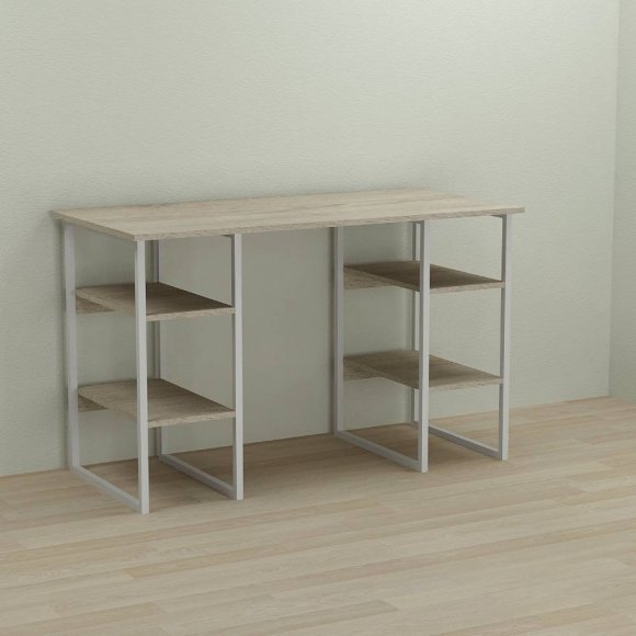 Письмовий стіл Ferrum-decor Карен 75x120x70 білий ДСП Дуб Сонома 16мм (FRD-102277)