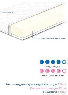 Матрац безпружинний Нео 110х200х20 см