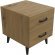Тумба Віва 2 на конусних ніжках Ferrum-decor 41x35x40 Чорний метал ДСП Дуб Артизан 16 мм (FRD-106816)