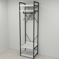 Шафа Гардероб Уні секція 2 серії Конект Ferrum-decor 220x60x50см Чорний метал ДСП Білий 32 мм (FRD-104535) Шафа Гардероб Уні секція 2 серії Конект Ferrum-decor 220x60x50см Чорний метал ДСП Білий 32 мм (FRD-104535)
