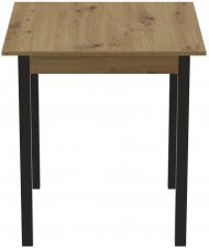 Стіл кухонний Ferrum-decor Агата 75x80x80 Чорний ДСП Дуб Артизан 16мм (FRD-105679)