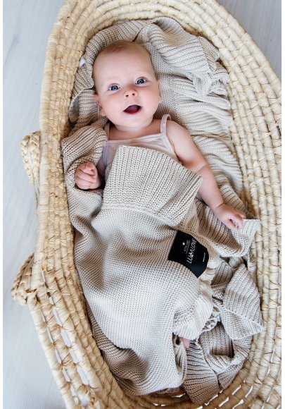 Плед Classic з рюшами 90x100 см Beige lullalove-1489