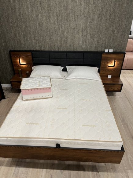 Тумби приліжкові 2 шт. з підсвіткою Perfect Home Мілтон / Milton з 2 шухлядами 1S/49 Каштан/антрацит (PFH-091082) Тумби приліжкові 2 шт. з підсвіткою Perfect Home Мілтон / Milton з 2 шухлядами 1S/49 Каштан/антрацит (PFH-091082)
