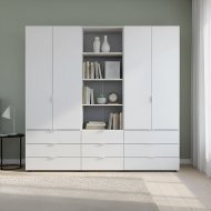 Шафа для одягу Doros Гелар Білий 2+2ДСП з пеналом 215х49.5х203.4 (DRS-011915)