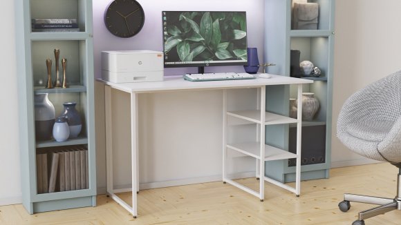 Письмовий стіл Ferrum-decor Кевін 75x120x60 білий ДСП Біле 16мм (FRD-101249) Письмовий стіл Ferrum-decor Кевін 75x120x60 білий ДСП Біле 16мм (FRD-101249)