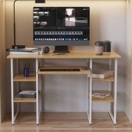 Комп'ютерний стіл Ferrum-decor Тім 75x120x70 білий ДСП Дуб Сан-Марино 16мм (FRD-101374)
