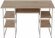 Комп'ютерний стіл Ferrum-decor Тім 75x120x70 білий ДСП Дуб Сан-Марино 16мм (FRD-101374)