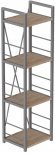 Етажерка 4/34 Ferrum-decor Серії Конект 120x34x28 сірий ДСП Дуб Сан-Марино 16мм (FRD-104284)