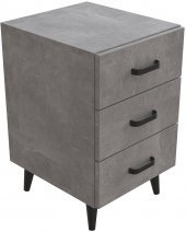 Тумба Віва 3 на конусних ніжках Ferrum-decor 56,5x35x40 Чорний метал ДСП Бетон 16 мм (FRD-106817) Тумба Віва 3 на конусних ніжках Ferrum-decor 56,5x35x40 Чорний метал ДСП Бетон 16 мм (FRD-106817)