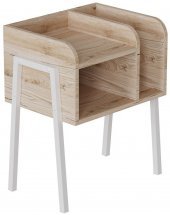Тумба модульна Ferrum-decor Амелі 540x450x320 метал Білий ДСП Дуб Сан-Марино 16 мм (FRD-103012)