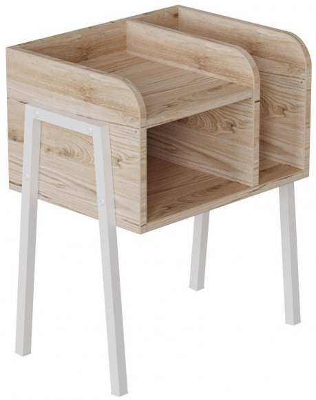 Тумба модульна Ferrum-decor Амелі 540x450x320 метал Білий ДСП Дуб Сан-Марино 16 мм (FRD-103012) Тумба модульна Ferrum-decor Амелі 540x450x320 метал Білий ДСП Дуб Сан-Марино 16 мм (FRD-103012)