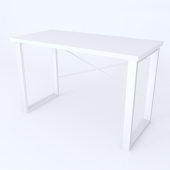 Письмовий стіл Ferrum-decor Драйв 750x1000x600 Білий метал ДСП Біле 32 мм (FRD-103310)