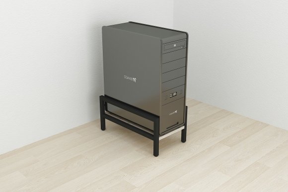 Підставка для системного блоку Ferrum-decor Нікі 21x24x45 Чорний ДСП Сан-Марино 16мм (FRD-105287)