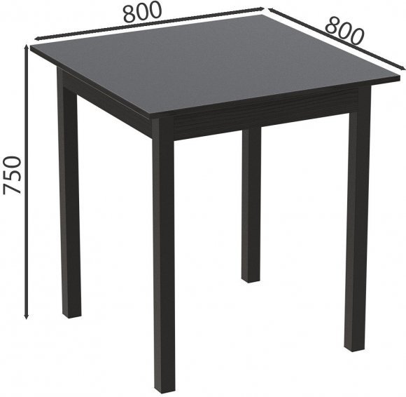 Стіл кухонний Ferrum-decor Агата 75x80x80 Чорний ДСП Сосна Кембра 16мм (FRD-105680) Стіл кухонний Ferrum-decor Агата 75x80x80 Чорний ДСП Сосна Кембра 16мм (FRD-105680)