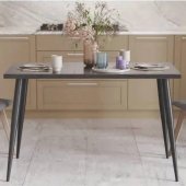 Кухонний стіл Марсель 50 Ferrum-decor 75x120x60 Чорний метал ДСП Сосна Кембра 32 мм (FRD-106696)