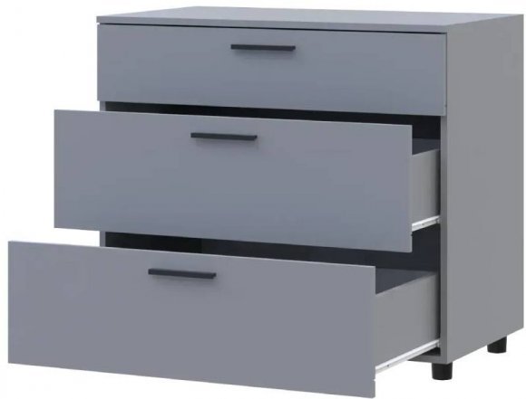 Комод Doros Торн Сірий 3Ш 90х51.6х80 (DRS-012109) Комод Doros Торн Сірий 3Ш 90х51.6х80 (DRS-012109)