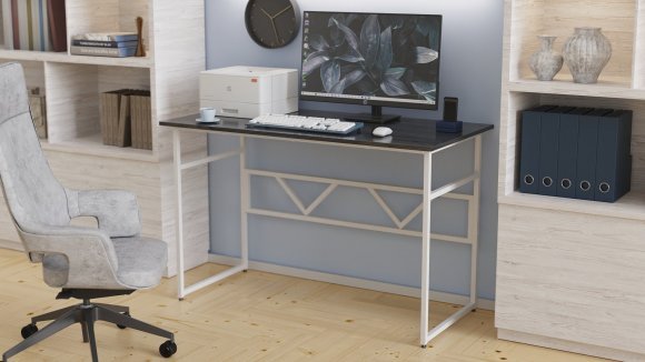 Комп'ютерний стіл Ferrum-decor Раян 75x100x60 білий ДСП Сосна Кембра 16мм (FRD-101125)